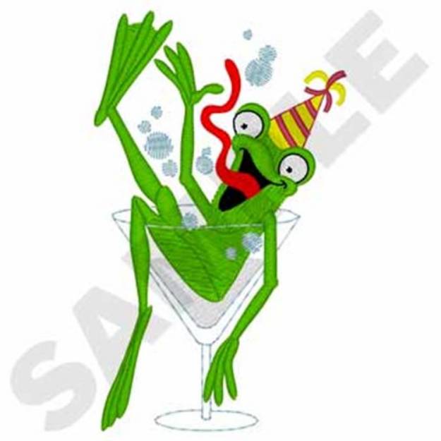 Picture of Party Frog Machine Embroidery Design