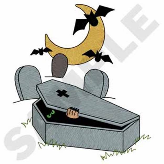 Picture of Draculas Coffin Machine Embroidery Design