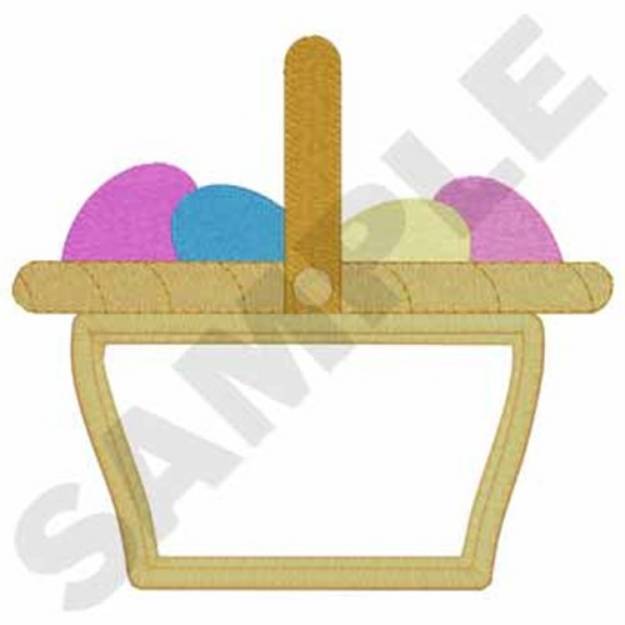 Picture of Easter Basket Applique Machine Embroidery Design