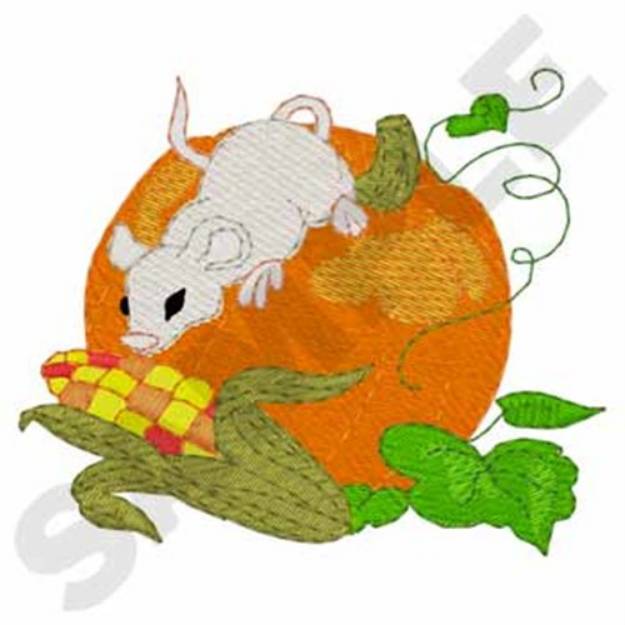 Picture of Fall Mouse Machine Embroidery Design