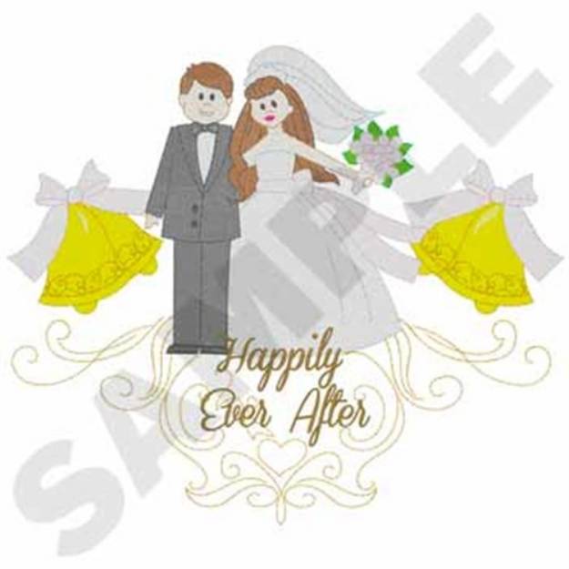 Picture of Wedding Couple Machine Embroidery Design