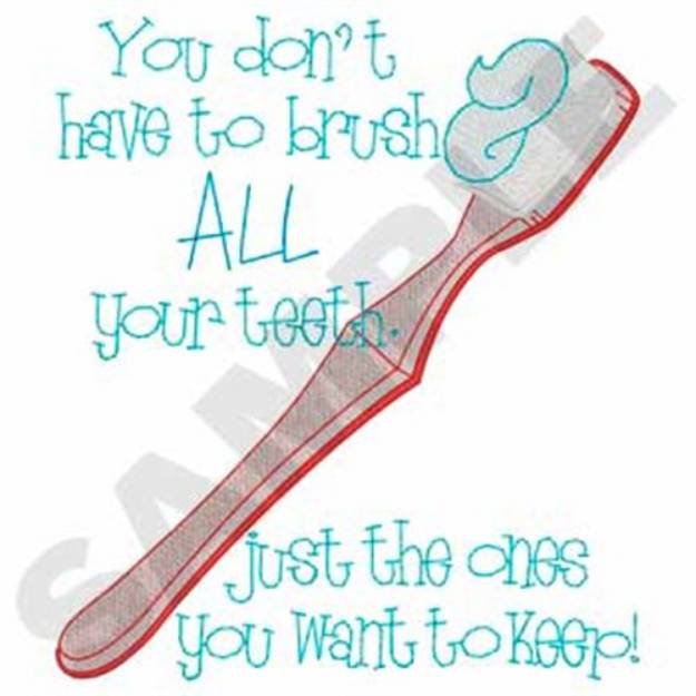 Picture of Brush Your Teeth Machine Embroidery Design