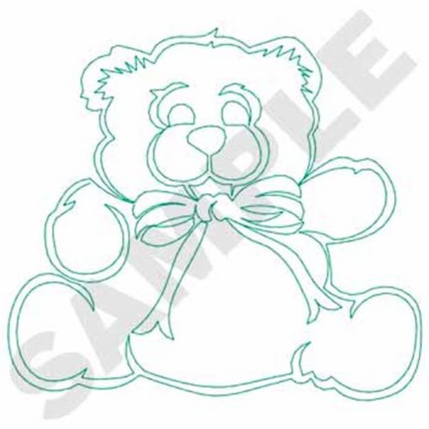 Picture of Teddy Bear Outline Machine Embroidery Design