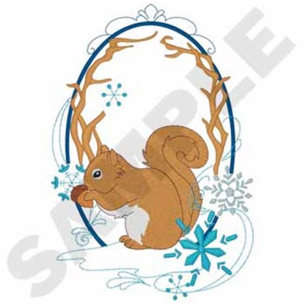 Picture of Winter Squirrel Machine Embroidery Design