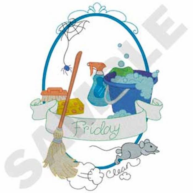 Picture of Friday Cleaning Machine Embroidery Design