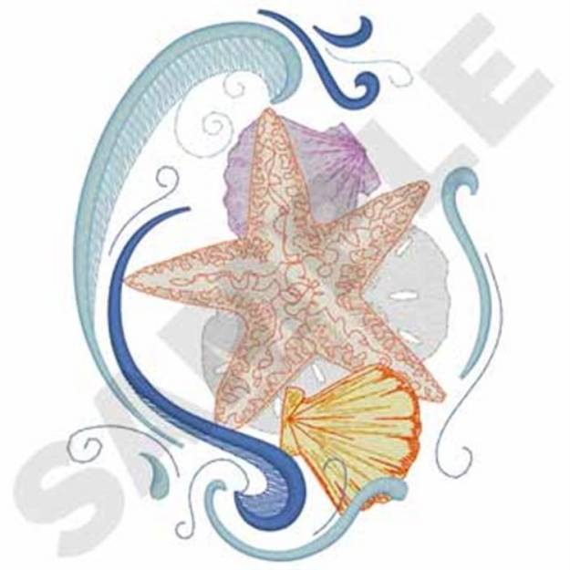 Picture of Seashells Machine Embroidery Design