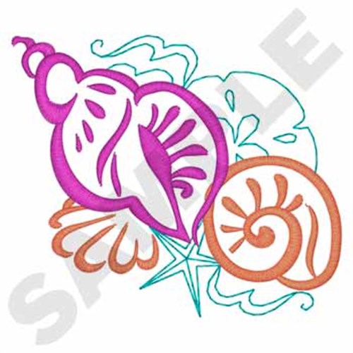 Seashells Machine Embroidery Design