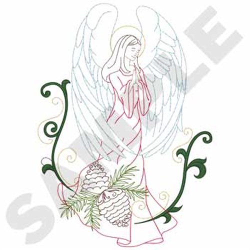 Praying Angel Machine Embroidery Design