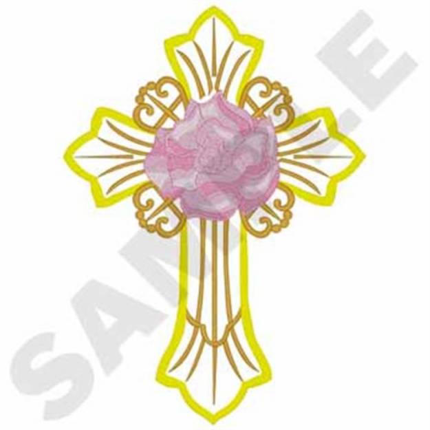 Picture of Decorative Cross Machine Embroidery Design