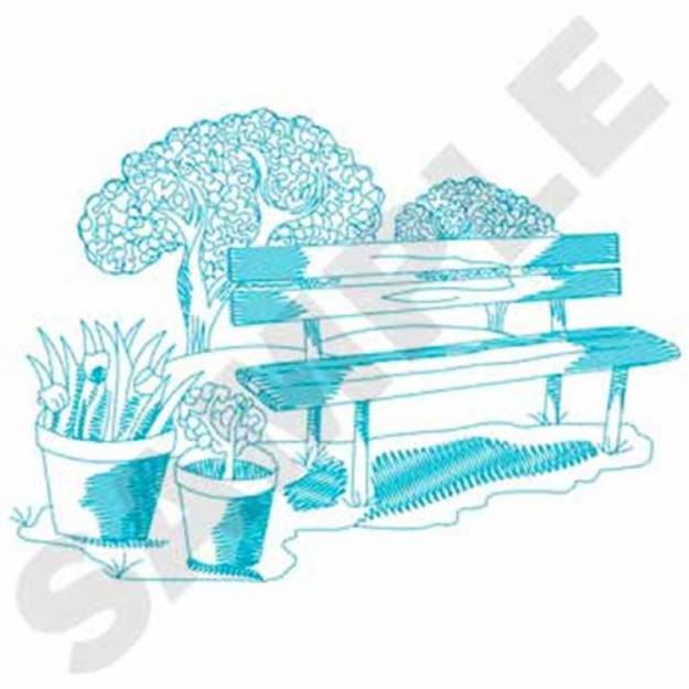 Picture of Park Scene Machine Embroidery Design