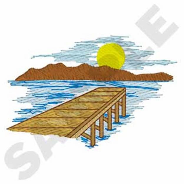 Picture of Lake Scene Machine Embroidery Design