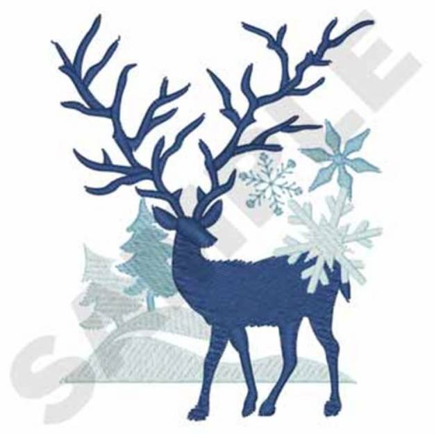 Picture of Winter  Deer Machine Embroidery Design