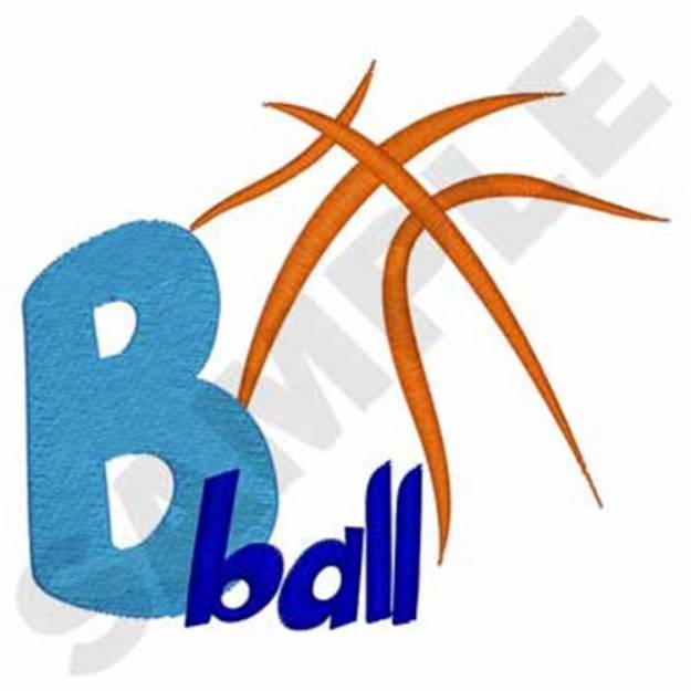 Picture of Basketball Machine Embroidery Design