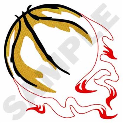 Basketball Outline Machine Embroidery Design