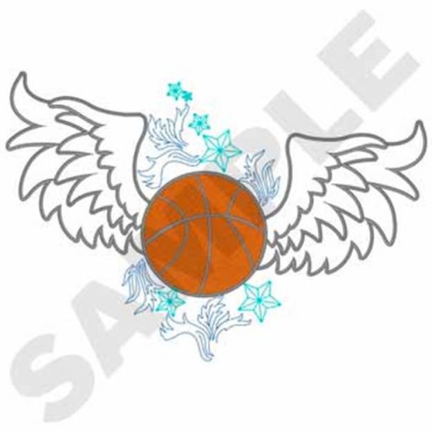 Picture of Basketball Machine Embroidery Design