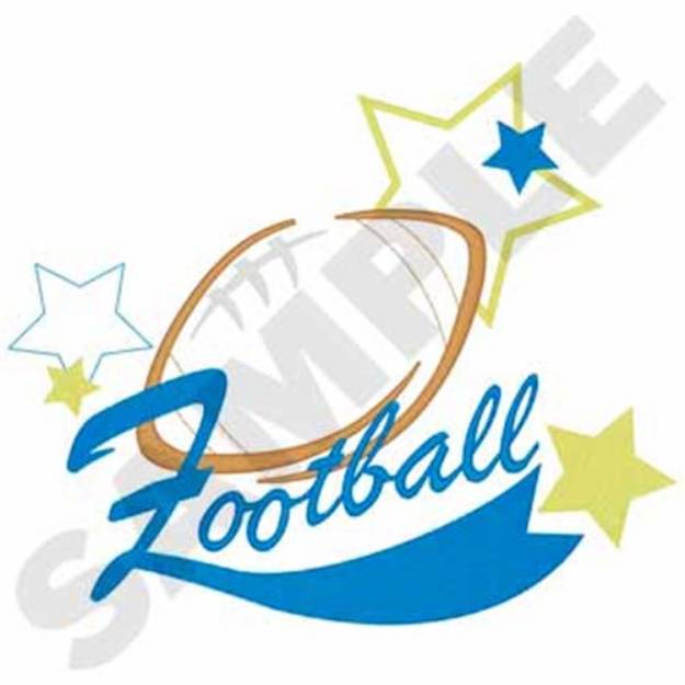 Picture of Football Machine Embroidery Design