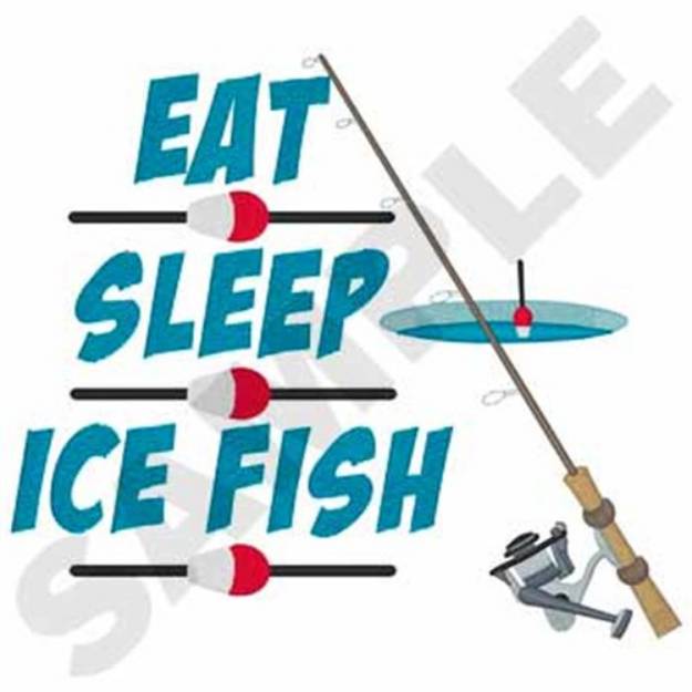 Picture of Ice Fishing Machine Embroidery Design