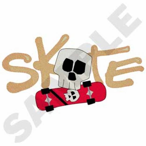 Picture of Skateboard Machine Embroidery Design