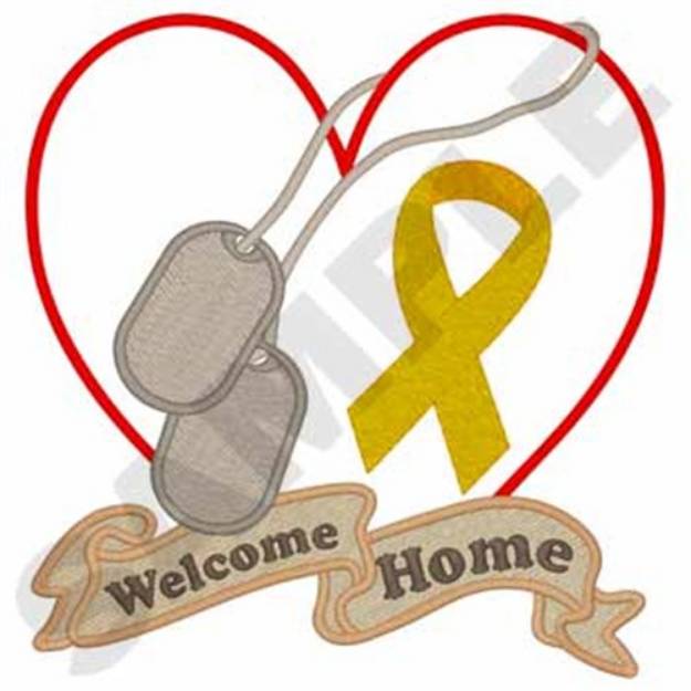 Picture of Welcome Home Heart Machine Embroidery Design