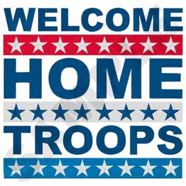 Picture of Welcome Home Troops Machine Embroidery Design