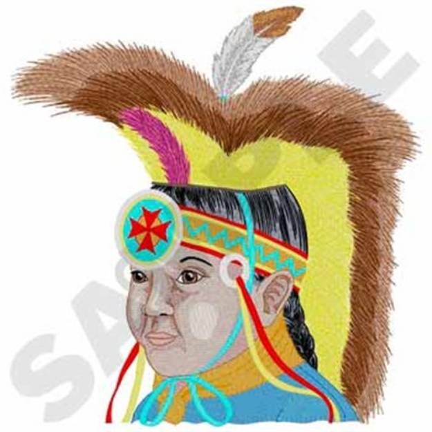 Picture of Native American Child Machine Embroidery Design