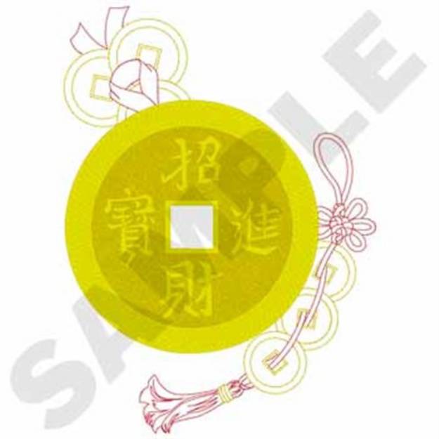 Picture of Japanese Coins Machine Embroidery Design
