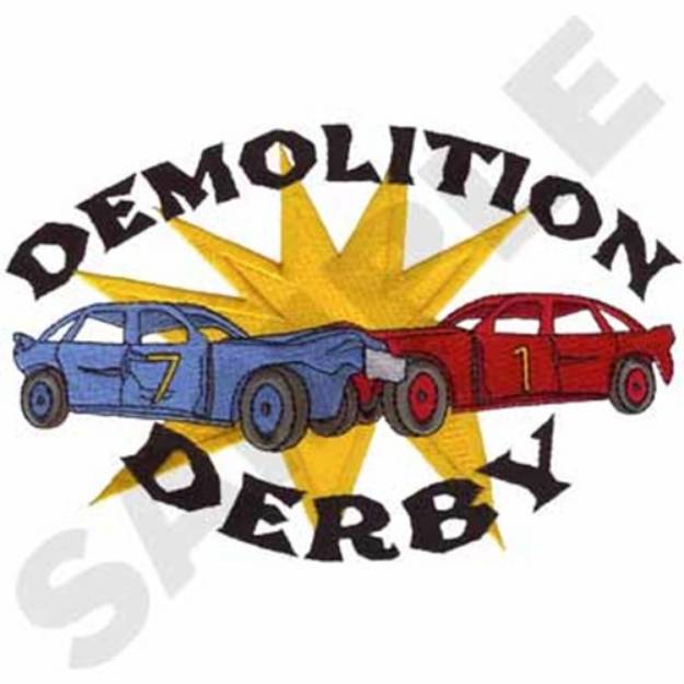 Picture of Demolition Derby Machine Embroidery Design