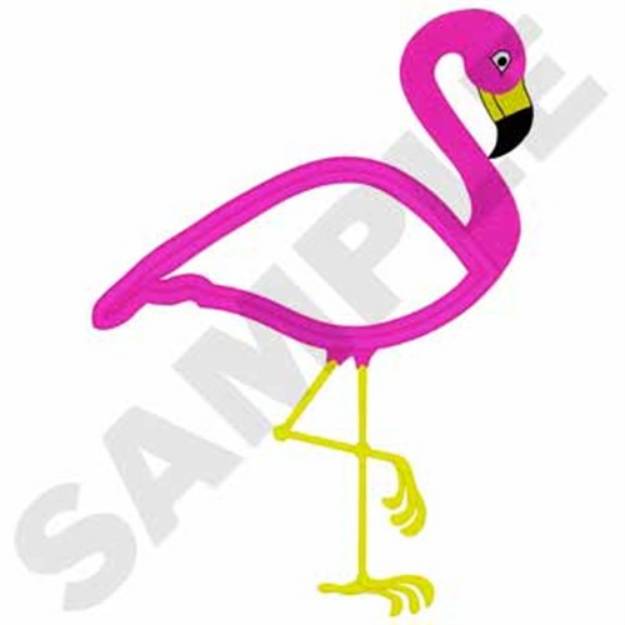 Picture of Flamingo Applique Machine Embroidery Design