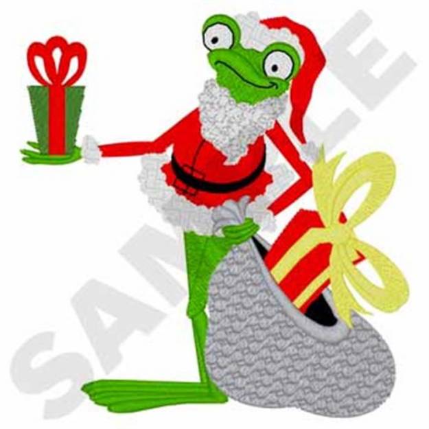 Picture of Santa Frog Machine Embroidery Design