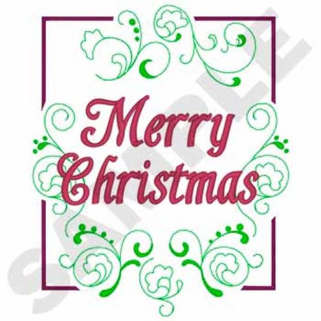 Picture of Merry Christmas Machine Embroidery Design