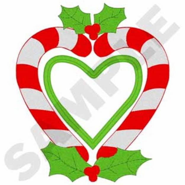 Picture of Candy Cane Applique Machine Embroidery Design