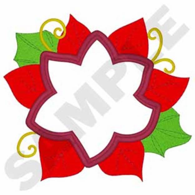 Picture of Poinsettia Applique Machine Embroidery Design