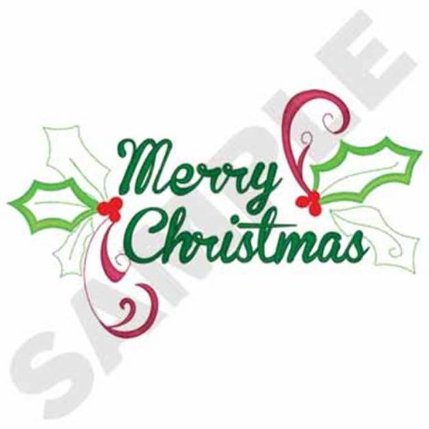 Picture of Merry Christmas Machine Embroidery Design