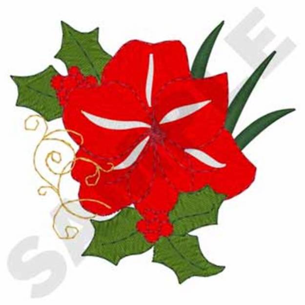 Picture of Amaryllis Machine Embroidery Design