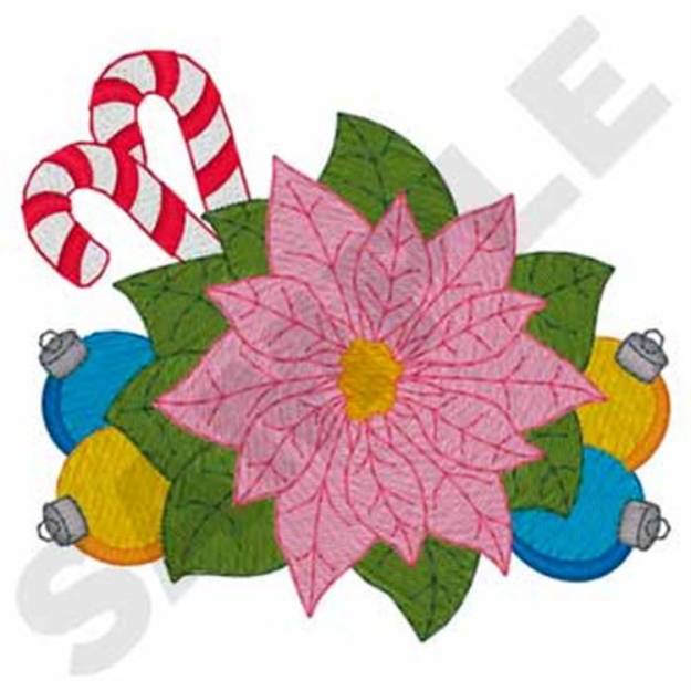 Picture of Pink Poinsettia Machine Embroidery Design