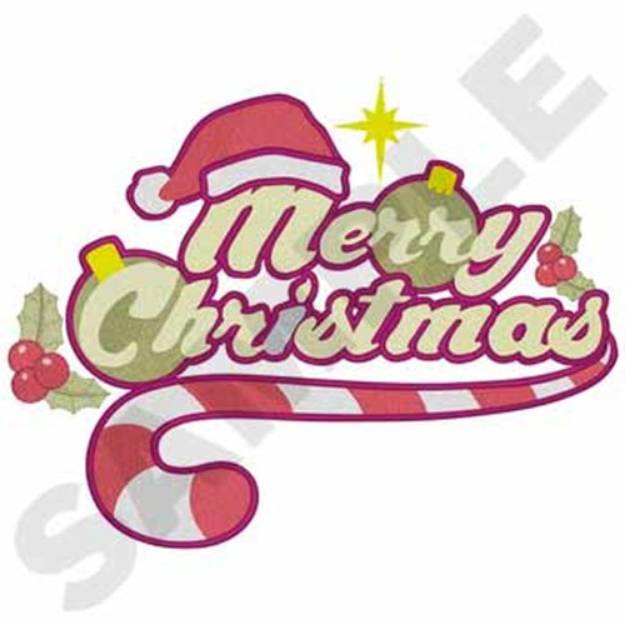 Picture of Merry Christmas Machine Embroidery Design