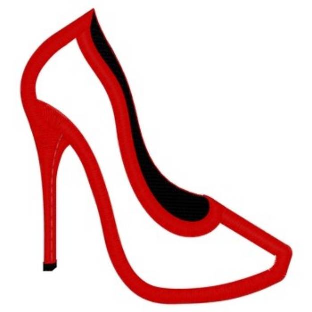 Picture of High Heel Applique Machine Embroidery Design