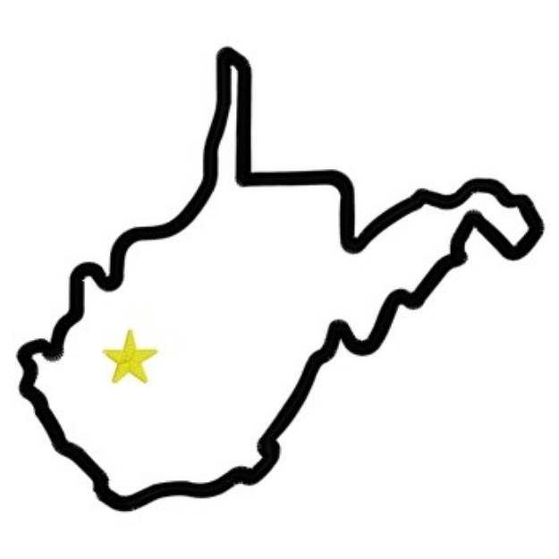 Picture of West Virginia Machine Embroidery Design