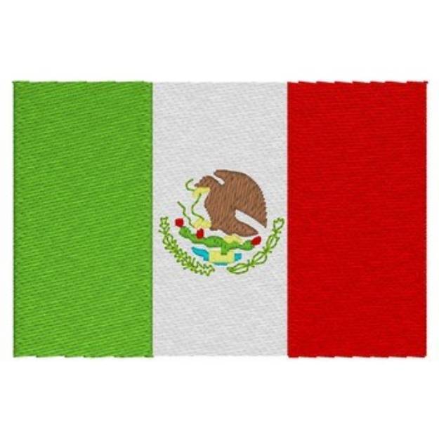 Picture of Mexico Flag Machine Embroidery Design