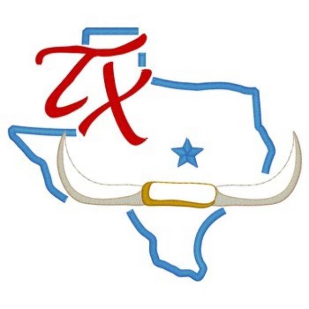 Picture of Texas Machine Embroidery Design