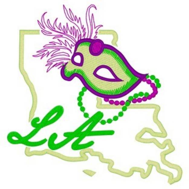 Picture of Louisiana Machine Embroidery Design