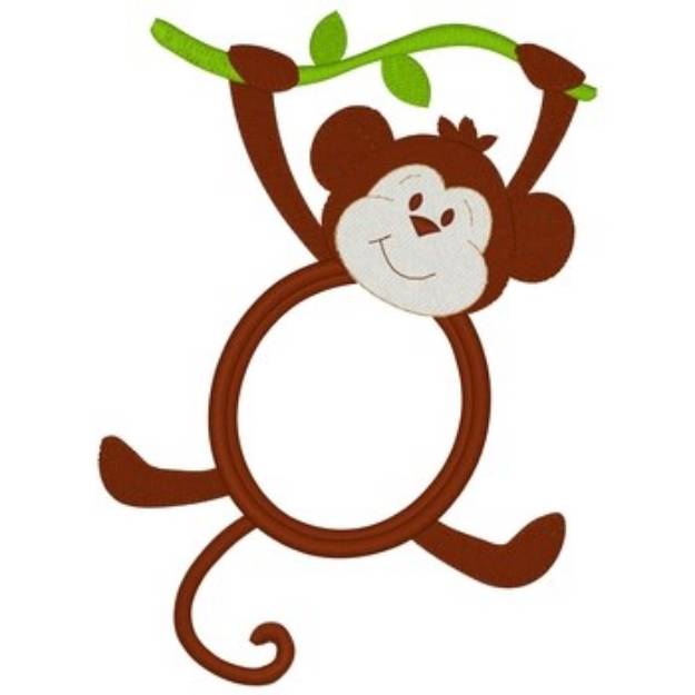 Picture of Monkey Applique Machine Embroidery Design