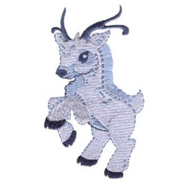 Picture of Fringe White Stag Machine Embroidery Design