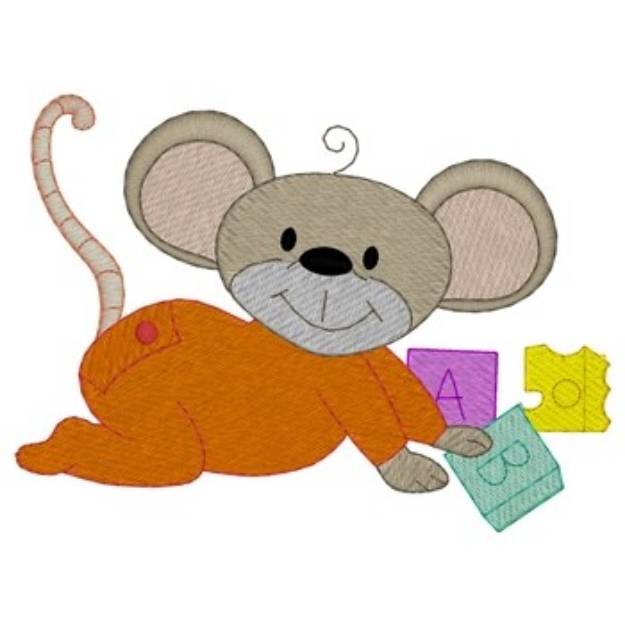 Picture of Baby Mouse Machine Embroidery Design