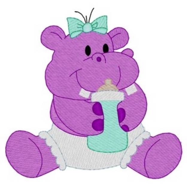 Picture of Baby Hippo Machine Embroidery Design