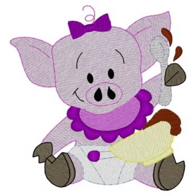 Picture of Baby Pig Machine Embroidery Design