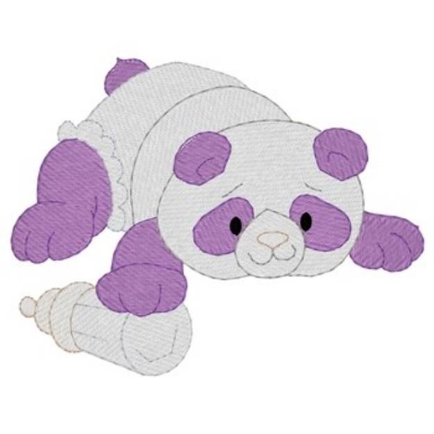 Picture of Baby Panda Machine Embroidery Design