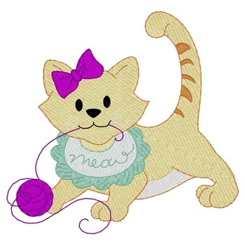 Baby Kitten Machine Embroidery Design