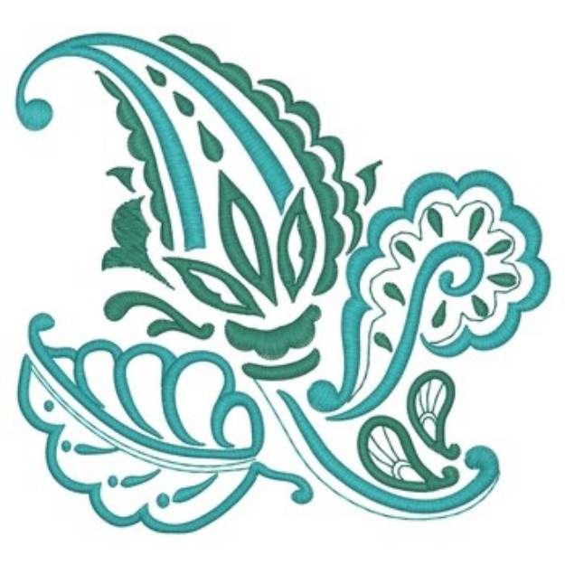 Picture of Paisley Leaves Machine Embroidery Design