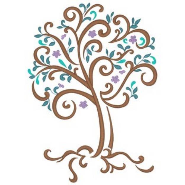 Picture of Swirly Tree Machine Embroidery Design